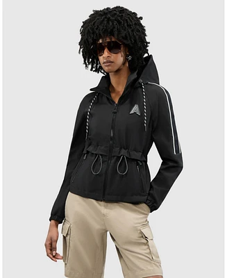 Alpenhaus Women's Enneth Hooded Windbreaker with Adjustable waist