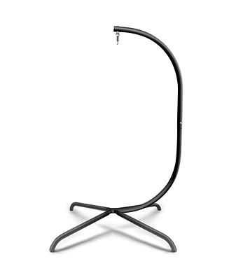 Hammock Swing Chair Stand, Steel, Indoor/Outdoor, Black
