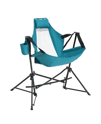 steel folding chair blue
