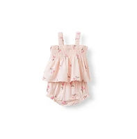Cotton On Baby Girls Gigi Shirred Top And Bloomer Set