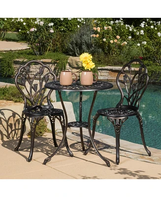 Copper Tulip Bistro Set - Table & 2 Chairs