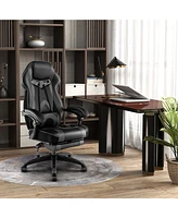 Gaming Chair Racing Style Swivel Chair with Footrest and Adjustable Lumbar Pillow