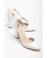 Lilly Bridal Shoes with Lace Back Bow