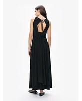 Nocturne Women's Maxi Dress with Belt Ties