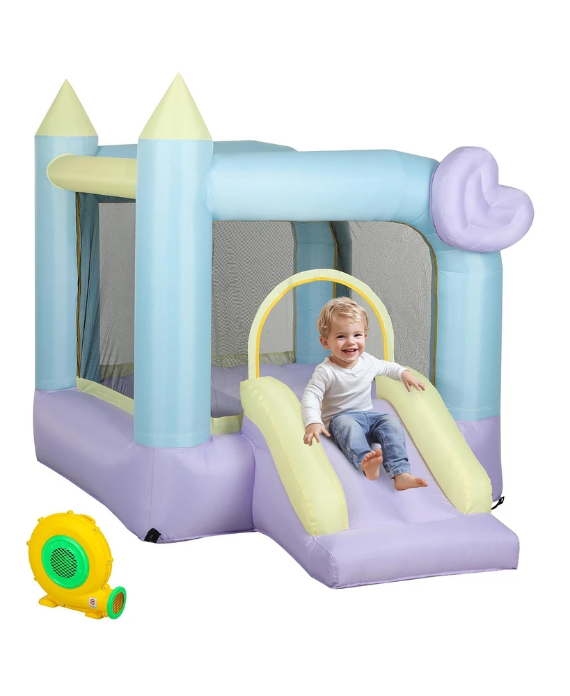 Qaba Bounce House, Inflatable Bouncer with Air Blower, 98" x 65" x 79"