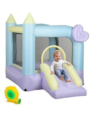 Qaba Bounce House, Inflatable Bouncer with Air Blower, 98" x 65" x 79"