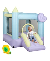 Qaba Bounce House, Inflatable Bouncer with Air Blower, 98" x 65" x 79"