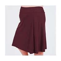 Calypsa Plus Size Long Swim Skort