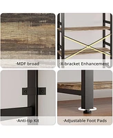Bookshelf, 31.5in Wide Shelf 6 Tier Bookcase, 110lbs/shelf