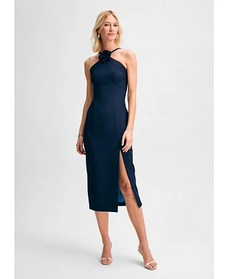 Isaac Mizrahi Women's Rosette Pencil Dress