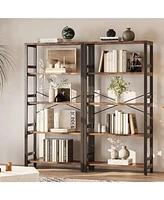 Bookshelves and Bookcases, 31.5in Wide Shelf 5-Tier Ladder Shelf