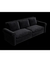 Chesterfield Convertible Sleeper, 3-in-1 Velvet Multi-Functional Sofa Bed - King Size