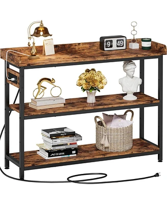Console Table, Sofa Table with Power Outlet