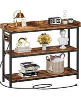 Console Table, Sofa Table with Power Outlet