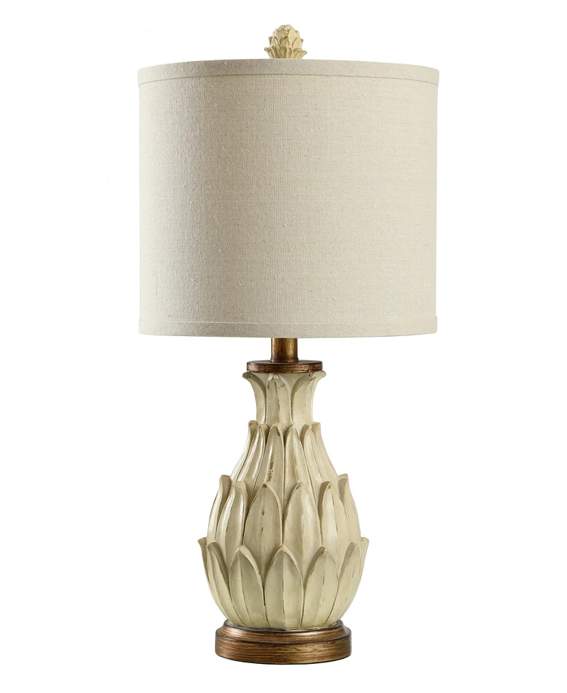StyleCraft Home Collection 23.5" Mini Artichoke Hardback Fabric Table Lamp