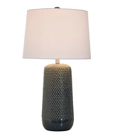 StyleCraft Home Collection 30" Galey Woven Wicker Ceramic Table Lamp