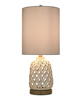 StyleCraft Home Collection 23.3" Weave Ceramic Table Lamp