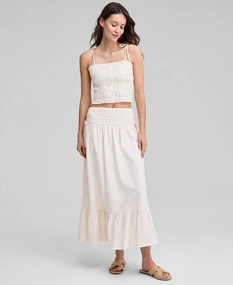 And Now This Women's Smocked Seersucker Maxi Skirt, Exclusively at Macy's