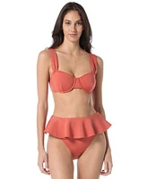 Vince Camuto Womens Underwire Bikini Top Skirted Bottoms