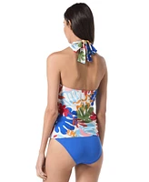 Vince Camuto Women's Printed Crossover Convertible Tankini Top