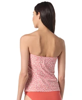 Vince Camuto Women's Leopard-Print Draped Tankini Top