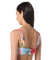 Vince Camuto Women's Printed Square-Neck Bikini Top