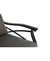 3pc Outdoor Swivel Rocker Set, Table, 2 Chairs, 350lb Cap
