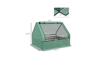 Green and Silver Mini Greenhouse – Stylish Compact Solution for Indoor and Outdoor Gardening