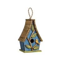 Farmhouse Solid Wood Hanging Birdhouse for Outdoor Garden Decoration