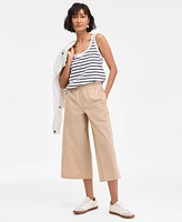 On 34th Women's High-Rise Cropped Wide-Leg Pants, Exclusively at Macy's