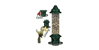 Squirrel-Proof Bird Feeder with Perch Ring for Outdoor Feeding Stations