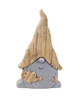 Basil the Gardening Gnome Statue Decor - Hand-Painted Sculpture for Patio, Lawn, Garden and Indoor Living Spaces - 18.25-Inch