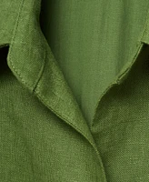 Mango Women's Belted Shirt Jumpsuit