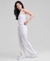 And Now This Women's Cotton Eyelet-Trim Drawstring Pants, Exclusively at Macy's