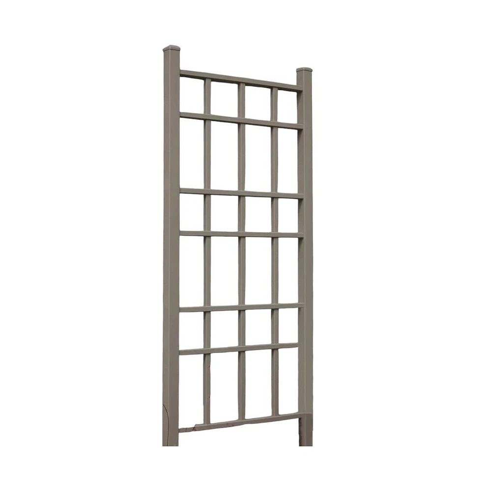 Outdoor Weather-Resistant Vinyl Garden Trellis with Ground Anchors for Climbing Plants