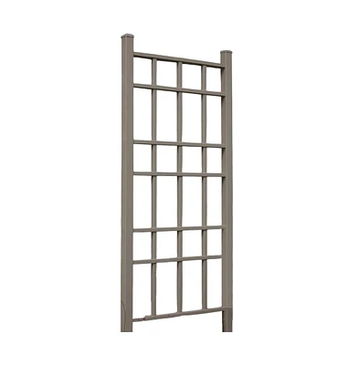 Outdoor Weather-Resistant Vinyl Garden Trellis with Ground Anchors for Climbing Plants