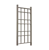 Outdoor Weather-Resistant Vinyl Garden Trellis with Ground Anchors for Climbing Plants