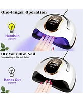 Nail Lamp 168W Lcd Display For Drying Nails