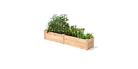 16 in x 96 in Sturdy FarmHouse Narrow Cedar Wood Raised Garden Bed