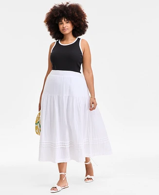 On 34th Trendy Plus Tiered Midi Skirt, Exclusively at Macy's