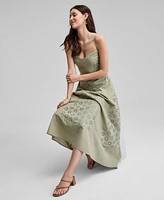 And Now This Women's Eyelet Godet Maxi Dress, Exclusively at Macy's
