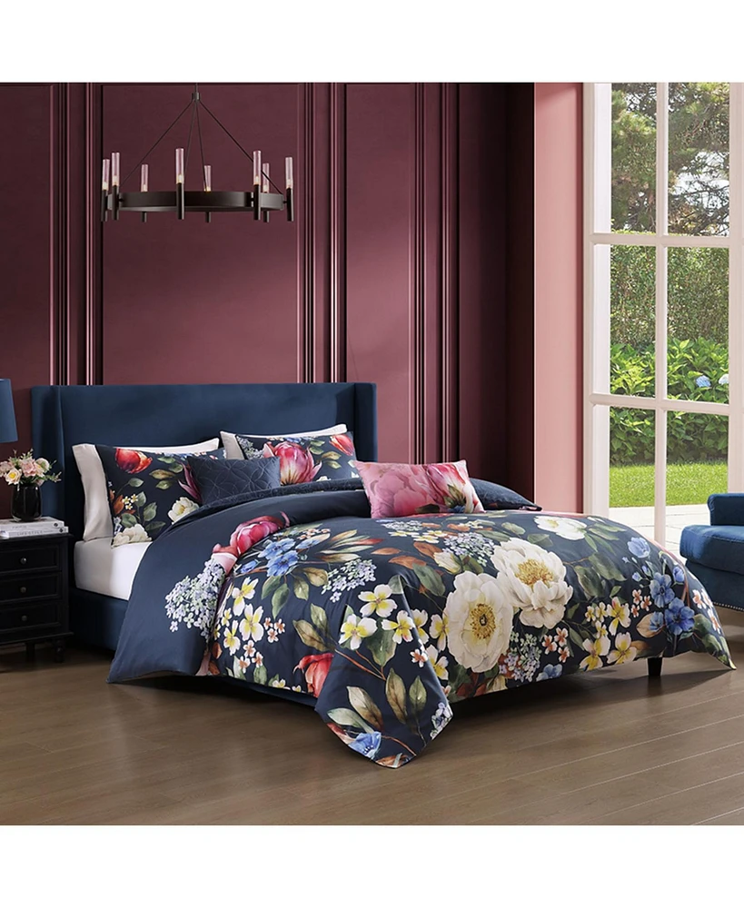 Bebejan Renaissance Bedding 100% Cotton Sateen 5 Piece King Size Reversible Comforter Set