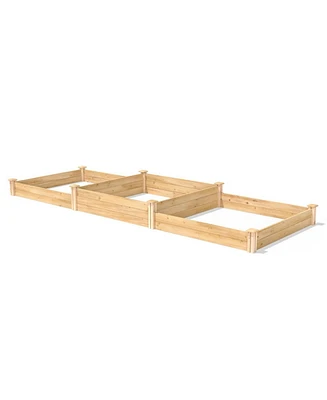 Farmhouse Cedar Wood Raised Garden Bed for Outdoor Gardening and Planting