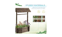 Wooden Planter and Flower Shelf for Indoor and Outdoor Use