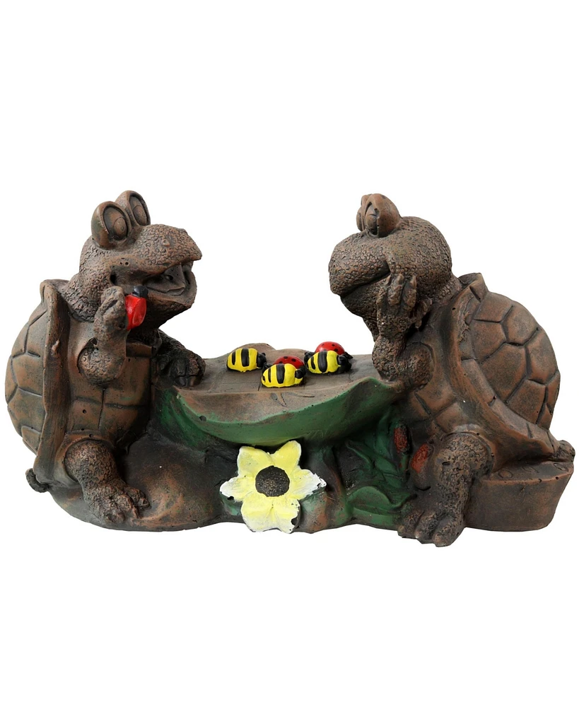 Tic Tac Toe Turtles Concrete Garden Statue - 7.5-Inch