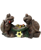 Tic Tac Toe Turtles Concrete Garden Statue - 7.5-Inch