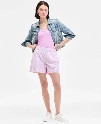 On 34th Women's Multi Stripe Pull-On Shorts, Exclusively at Macy's
