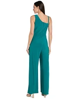 R & M Richards Women's Asymmetric Hardware-Trim Jumpsuit