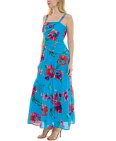 Taylor Women's Asymmetrical Drop-Waist Maxi Dress