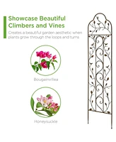 Outdoor Iron Garden Trellis for Climbing Plants and Garden Support